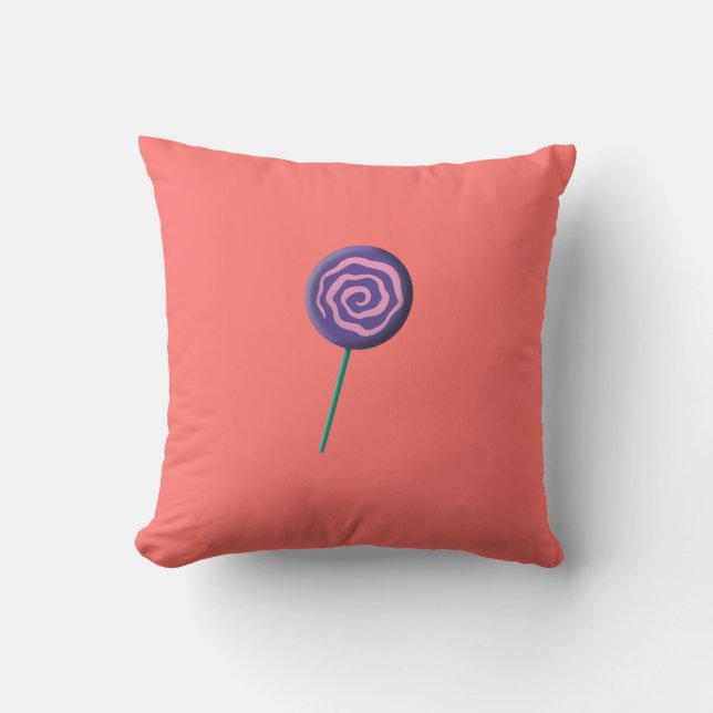 Virad lila lollipop med rosa kudde (Framsida)