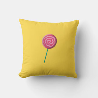 Virad röd lollipop med rosa kudde