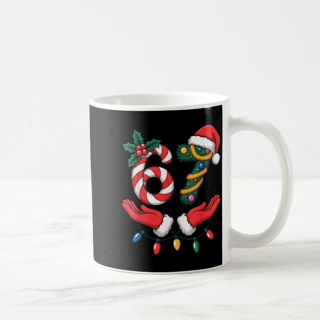 Viral 67 Handgester Pepparkaksstavar Tomte Högtid  Kaffemugg (Höger)