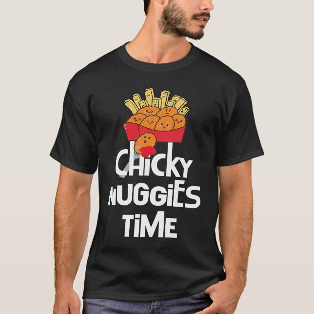 Viral Meme Chicken Nugget Trend Chicky Nuggies Tim T Shirt (Framsida)