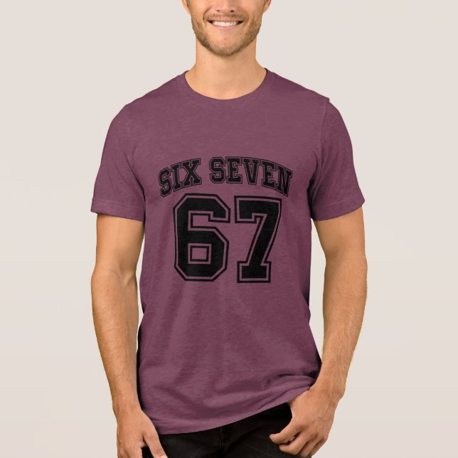 Viral Six Seven (67) Meme  T Shirt (Framsida)