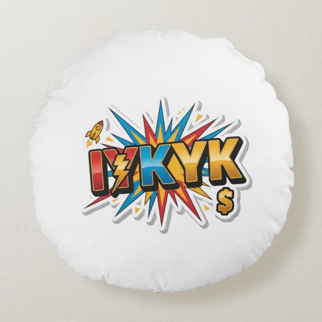 ViralVibes Kollektion Rund Kudde (Framsidan)