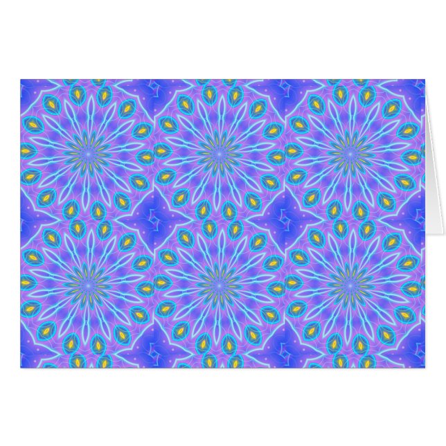 Virbrant Retro Blue Hälsningskort (Framsidan Horizontal)