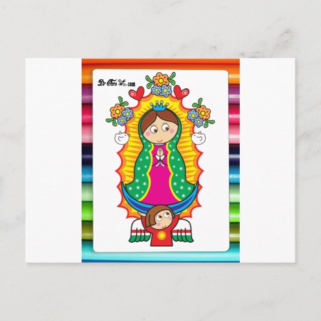 VIRGEN DE GUADALUPE CARICATURA 01 ANPASSADE PRO VYKORT (Framsida)