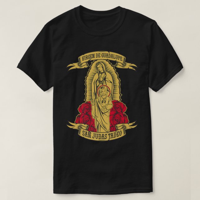 Virgen de Guadalupe con San Judas Tadeo Premium T Shirt (Design framsida)