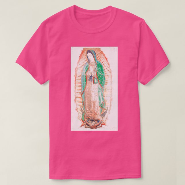 Virgen de Guadalupe Large Mexican Design T Shirt (Design framsida)
