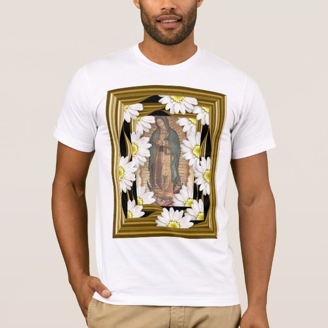 Virgen de Guadalupe (med daisy) T-shirt (Framsida)