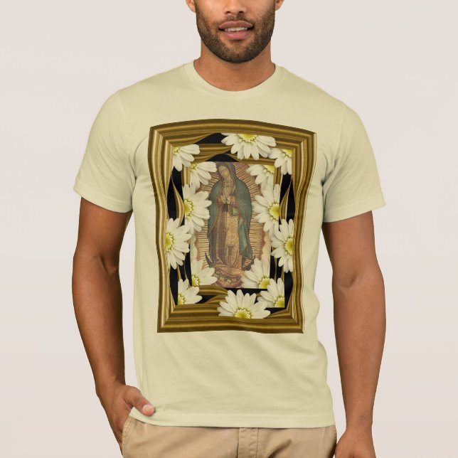 Virgen de Guadalupe (med daisy) Tee (Framsida)