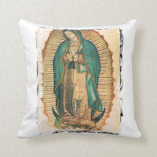 Virgen de Guadalupe med den ojämna ramen Kudde