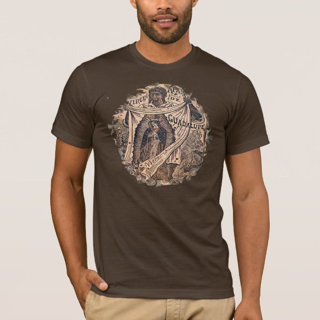 Virgen de Guadalupe (med Juan Diego) Tee (Framsida)