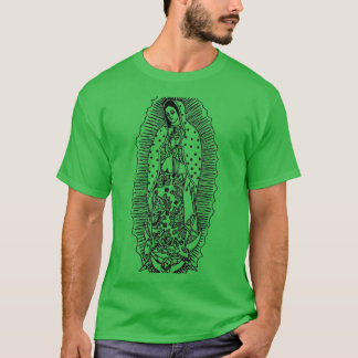 Virgen de Guadalupe Our Lady of Guadalupe Black an T Shirt