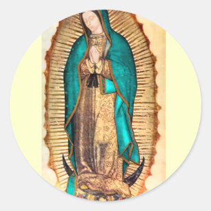 Virgen de Guadalupe Runt Klistermärke