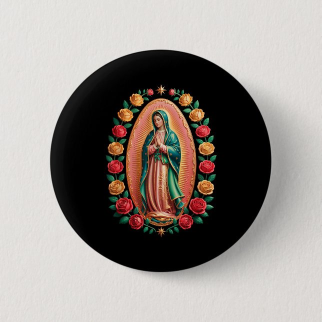 Virgen De Guadalupe Saint Mary Christian Religious Knapp (Framsida)