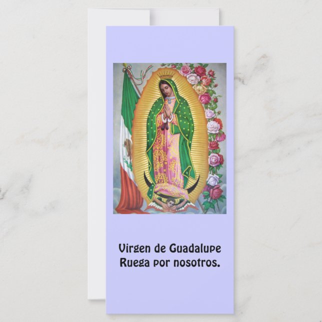 Virgen de Guadalupe Spanska Prayer Card (Framsida)