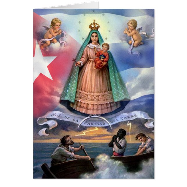 VIRGEN DE LA CARIDAD DEL COBRE. HÄLSNINGSKORT (Framsidan)