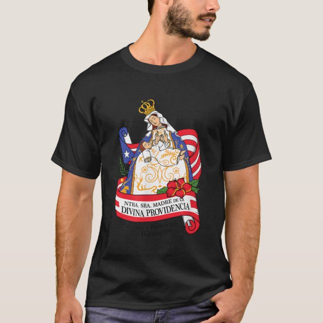 Virgen de la Providencia Patrona de Puerto Rico T Shirt (Framsida)