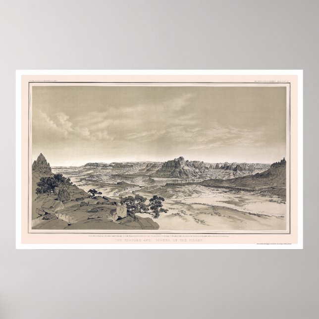 Virgen Grand Canyon Print by Dutton 1882 Poster (Framsidan)