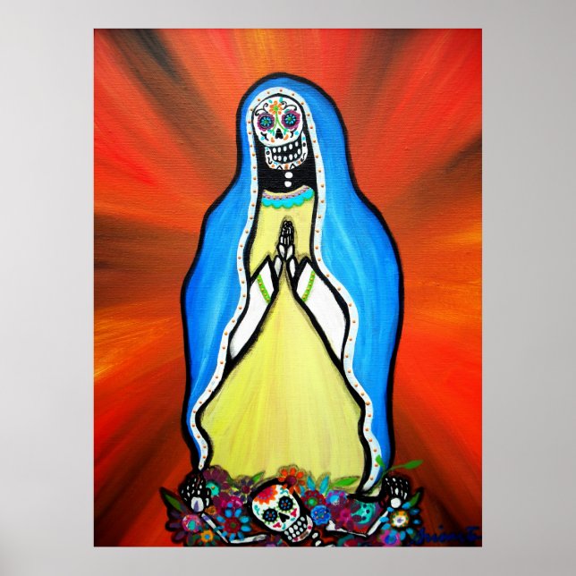 Virgen Guadalupe Day of the dead Poster (Framsidan)