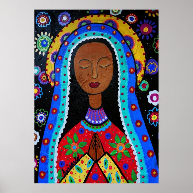 Virgen Guadalupe från Pristine Cartera-Turkus Poster (Framsidan)