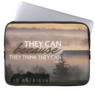 Virgil inspirationcitat "De kan" Laptop Fodral