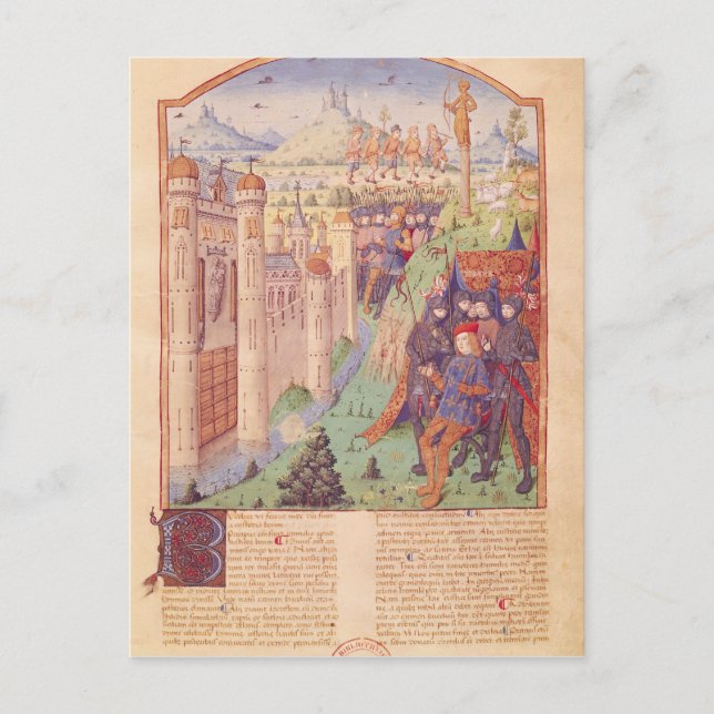 Virgils arbete med kommentarer från Servius Vykort (Framsida)