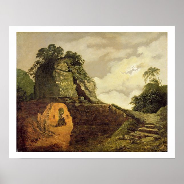 Virgil's Grav av Moonlight med Silius Italicus, 1 Poster (Framsidan)