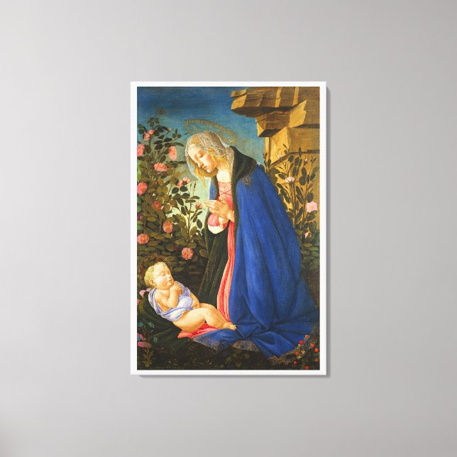 VIRGIN ADORING SLEEPING CHRIST CHILD CANVASTRYCK (Framsida)