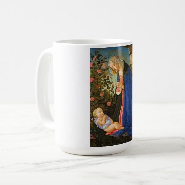 VIRGIN ADORING SLEEPING CHRIST CHILD KAFFEMUGG (Framsida vänster)