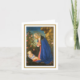 VIRGIN ADORING SLEEPING CHRIST CHILD KORT