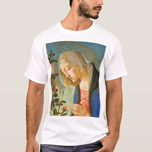 VIRGIN ADORING SLEEPING CHRIST CHILD T SHIRT (Framsida)