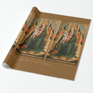 "Virgin and Child"-anpassningsbarna som omsluter p Presentpapper