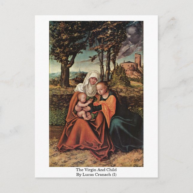 Virgin and child by Lucas Cranach (I) Vykort (Framsida)