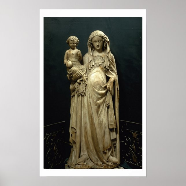 Virgin and Child, c.1375 (alabaster) Poster (Framsidan)