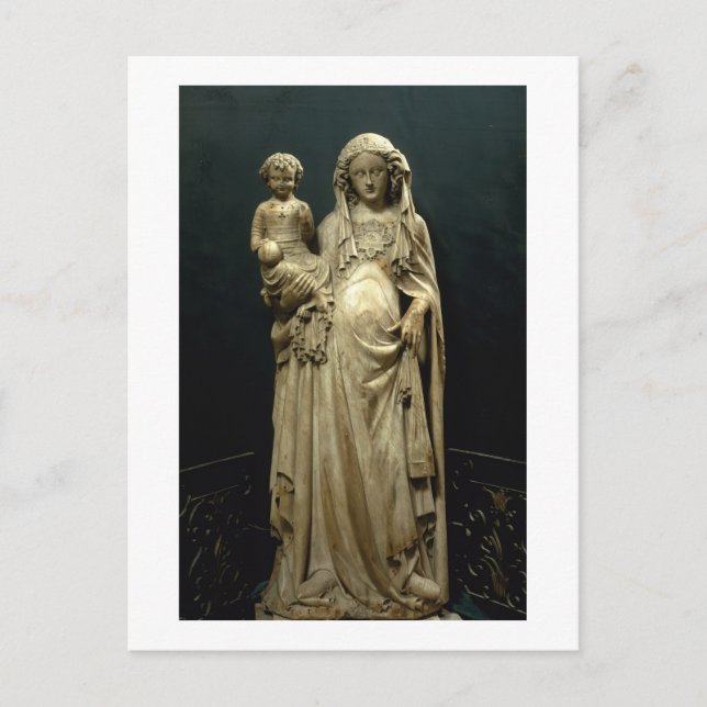 Virgin and Child, c.1375 (alabaster) Vykort (Framsida)