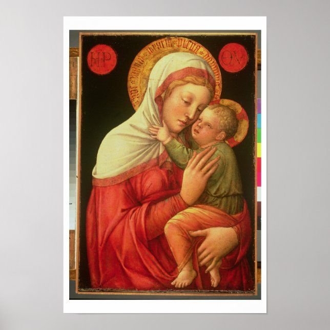 Virgin and Child, c.1465 (olja på panelen) Poster (Framsidan)
