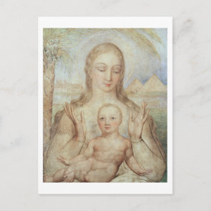 Virgin and Child in Egypten, 1810 (tempera on pa p Vykort