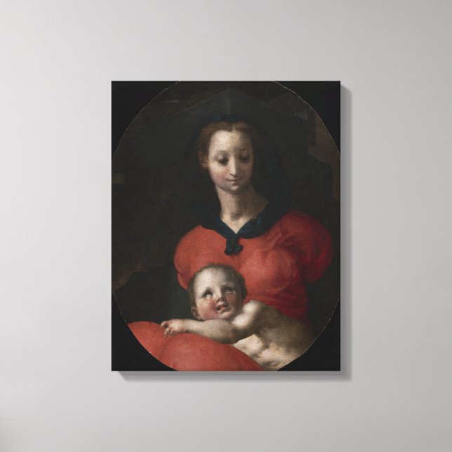 Virgin and Child, känd som Madonna del Libro Canvastryck (Framsida)
