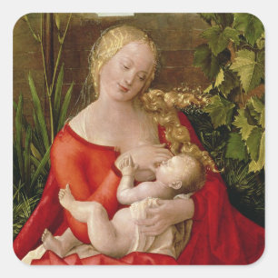 Virgin and Child 'Madonna with the Iris', 1508 Fyrkantigt Klistermärke