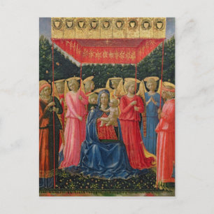 Virgin and Child with Änglar, c.1440-50 Vykort