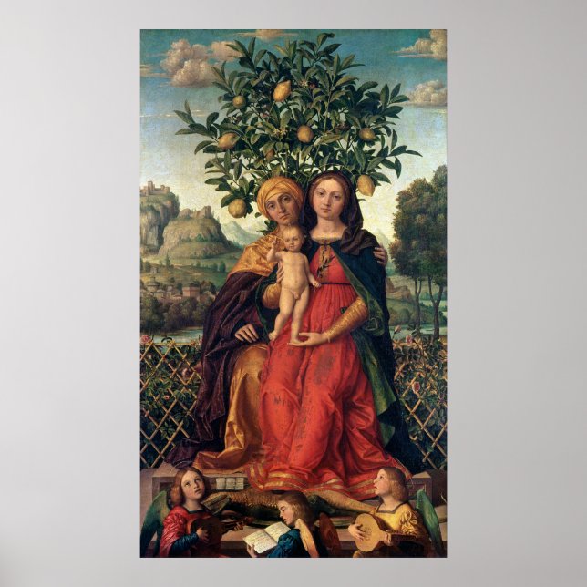 Virgin and Child with St Anne, 1510-18 Poster (Framsidan)
