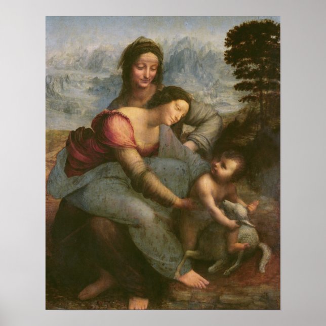 Virgin and Child with St. Anne, c.1510 Poster (Framsidan)