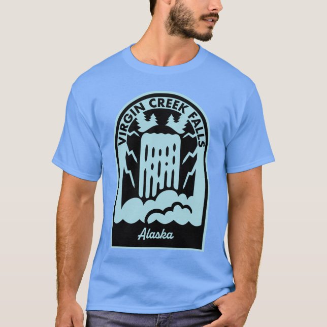 Virgin Bäck Falls Alaska T Shirt (Framsida)