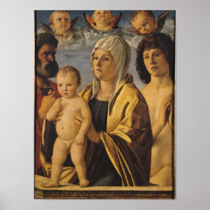 Virgin & Child med St. Peter & St. Poster