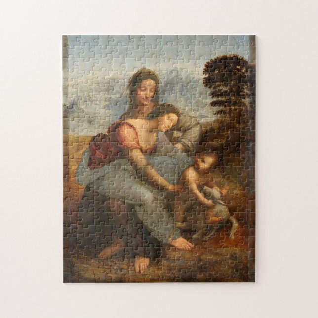 Virgin Child Saint Anne Leonardo da Vinci Pussel (Vertikal)