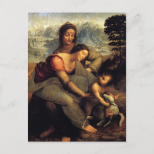 Virgin & Child w/ St.Anne & Lamb Vykort