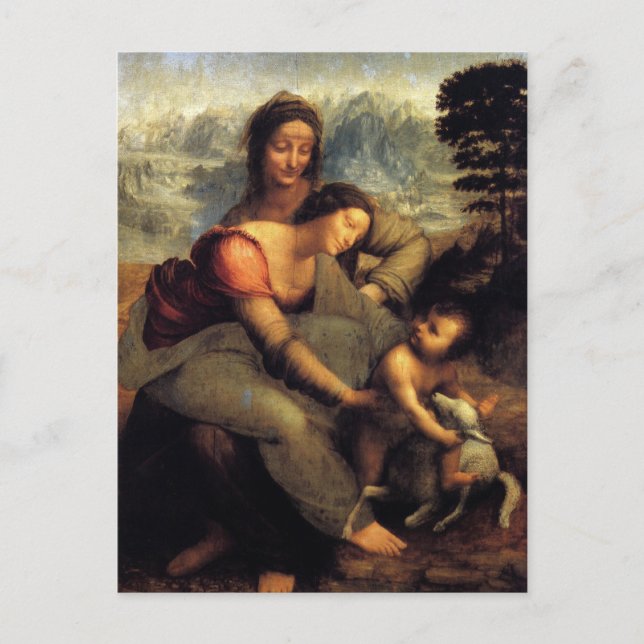 Virgin & Child w/ St.Anne & Lamb Vykort (Framsida)