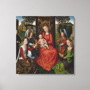 Virgin & Child with Saints Catherine of Alexandria Canvastryck