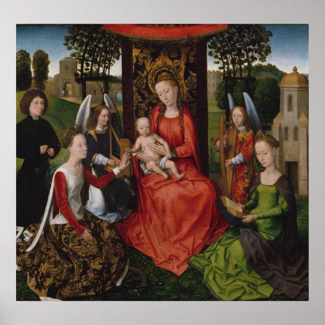 Virgin & Child with Saints Catherine of Alexandria Poster (Framsidan)
