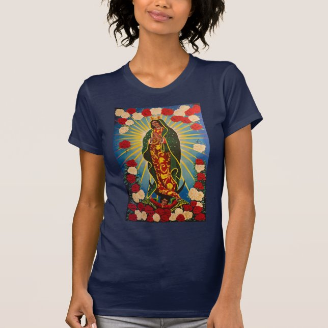 Virgin de Guadalupe Jah Sunny Arts Design Tshirt T Shirt (Framsida)