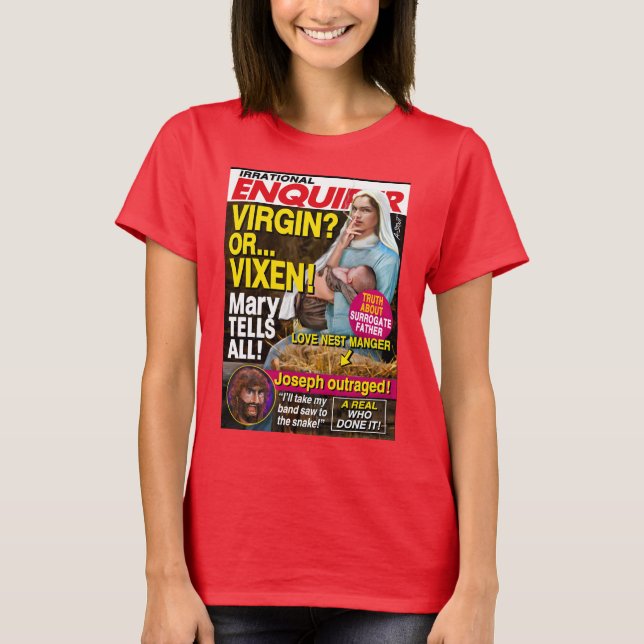 VIRGIN ELLER VIXEN? - T SHIRT (Framsida)
